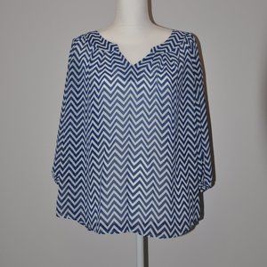 My Michelle Chevron Blue colored top
